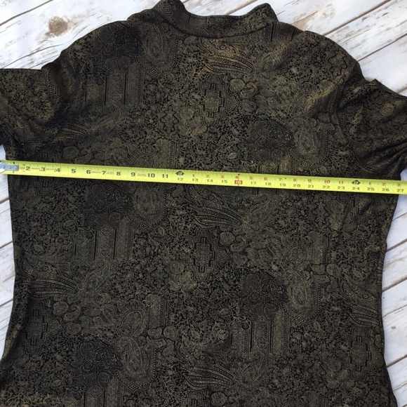 Long Plus Size Black Gold Top / Jacket by Vikki Vi - Picture 7 of 8